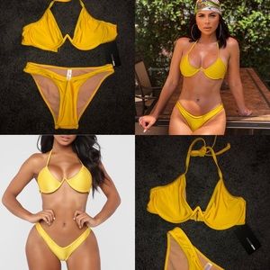 Fashion Nova Fine Lines Underwire Bikini Set
